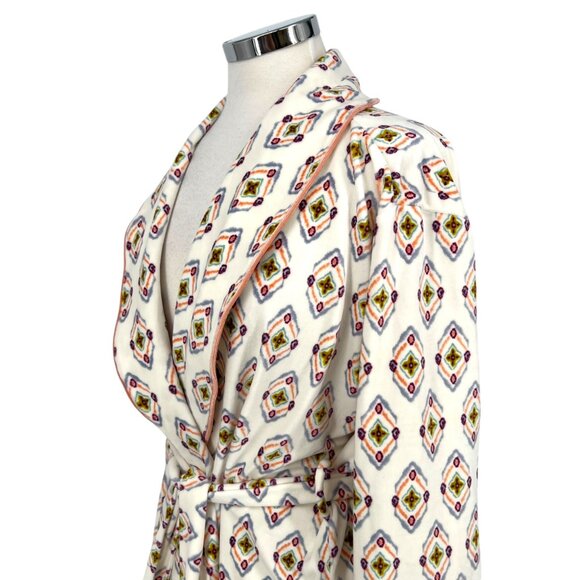 World Market Boho Patterned Kimono Cozy Robe White Multicolor One Size - Picture 6 of 12